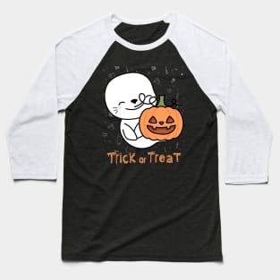 Halloween boooo cute ghost pumpkin Happy Halloween Baseball T-Shirt